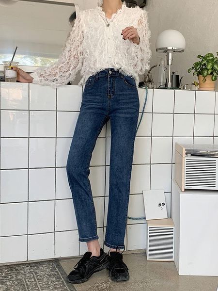 women's jeans spring 2021 classic clothing tights elasticity high waist straight split flaired pencil pants large size skinny, Blue
women's jeans spring 2021 classic clothing tights elasticity high waist straight split flaired pencil pants large size skinny, Blue