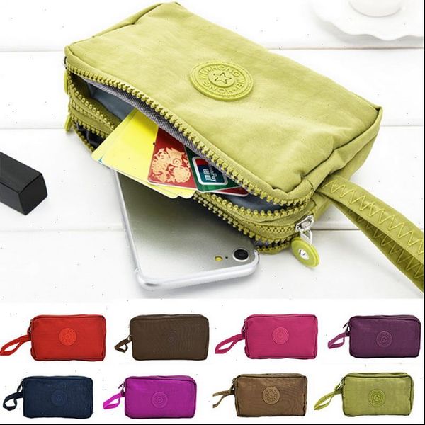 fashion womens solid 3 layer canvas phone bag short wallet three zipper coin card key purse makeup, Red;black
fashion womens solid 3 layer canvas phone bag short wallet three zipper coin card key purse makeup, Red;black