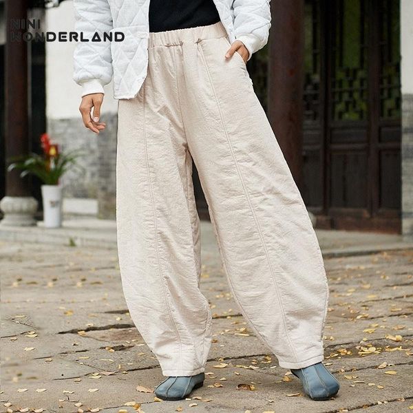women's pants & capris nini wonderland winter thicken women cotton-padded warm casual trousers elastic waist harem female bloomers big, Black;white
women's pants & capris nini wonderland winter thicken women cotton-padded warm casual trousers elastic waist harem female bloomers big, Black;white