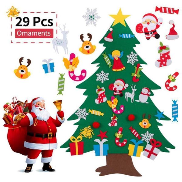 christmas decorations 29pcs kids diy felt tree with ornaments children year gifts for 2021 door wall hanging decoration
christmas decorations 29pcs kids diy felt tree with ornaments children year gifts for 2021 door wall hanging decoration