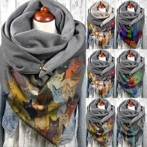 scarves women casual cat printing scarf fashion retro multi-purpose shawl button ladies autumn and winter warm, Blue;gray
scarves women casual cat printing scarf fashion retro multi-purpose shawl button ladies autumn and winter warm, Blue;gray