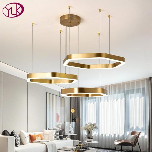 chandeliers modern led chandelier for living room hexagon combined ring lamps home decor gold stainless steel hanging lighting fixture
chandeliers modern led chandelier for living room hexagon combined ring lamps home decor gold stainless steel hanging lighting fixture