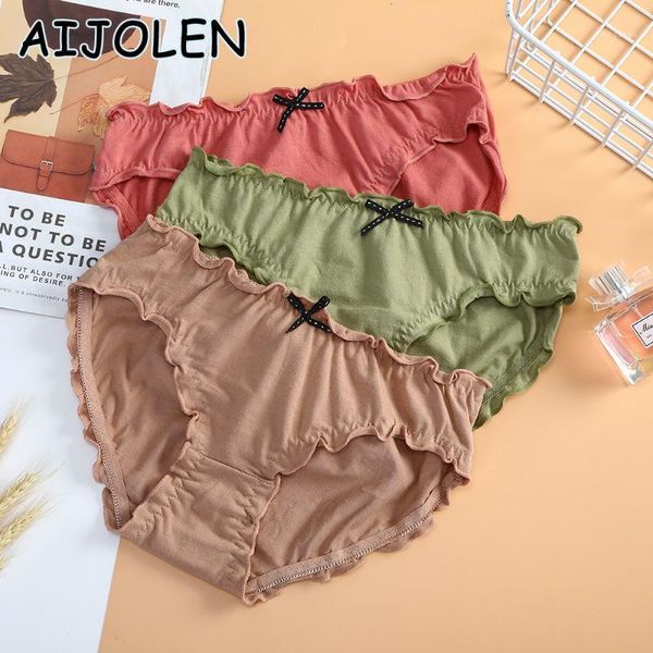 low-rise solid color cotton bowknot underpants girly cute ruffled panties loose breathable briefs women's, Black;pink
low-rise solid color cotton bowknot underpants girly cute ruffled panties loose breathable briefs women's, Black;pink