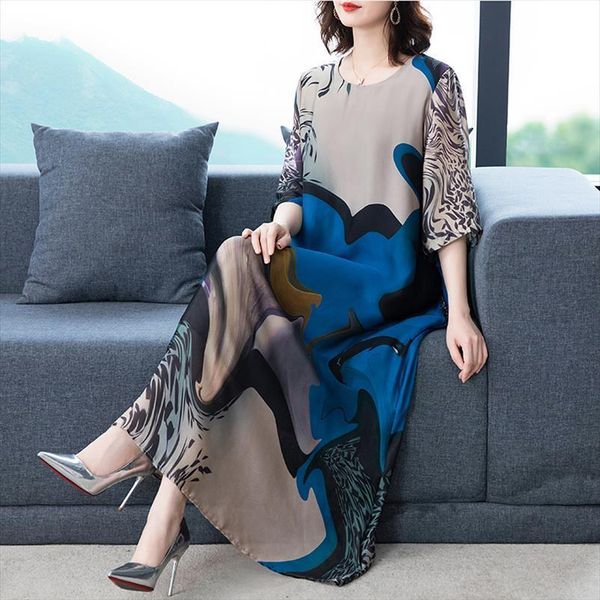 loose casual print mulberry women dress silk maxi summer vintage 4xl plus size chiffon elegant bodycon party vestidos, Black;gray
loose casual print mulberry women dress silk maxi summer vintage 4xl plus size chiffon elegant bodycon party vestidos, Black;gray