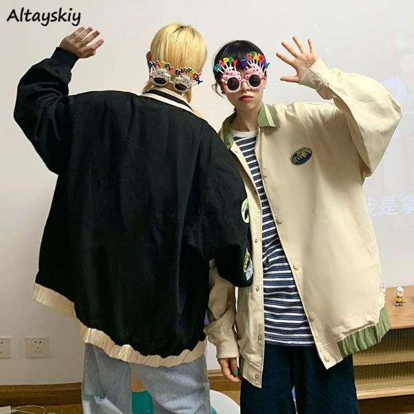 women's jackets harajuku women autumn japan style plus size bf oversize retro outwear womens basic coats fashion loose casual cargo, Black;brown
women's jackets harajuku women autumn japan style plus size bf oversize retro outwear womens basic coats fashion loose casual cargo, Black;brown
