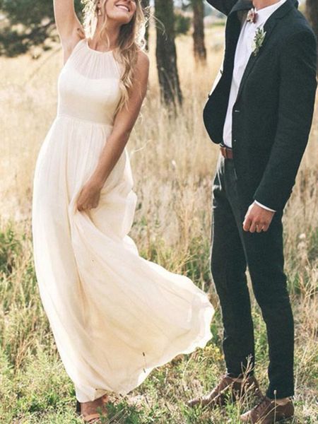 simple 2021 new a-line scoop neck beach es sheer bridal illusion back chiffon wedding gowns robe de mariage xsmp, White
simple 2021 new a-line scoop neck beach es sheer bridal illusion back chiffon wedding gowns robe de mariage xsmp, White