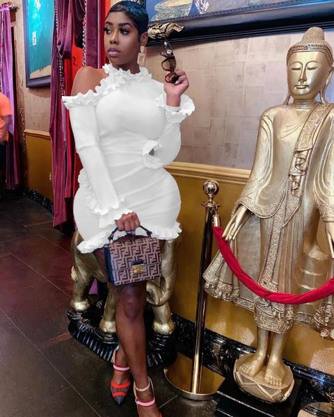 casual dresses vavcy 2021 spring autumn white one off the shoulder tight-fitting mini dress, Black;gray
casual dresses vavcy 2021 spring autumn white one off the shoulder tight-fitting mini dress, Black;gray