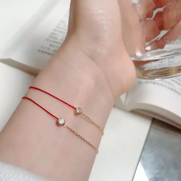 small red rope bracelet 10 points diamond half chain s925 silver men and women with the same simulation single wear stacking, Golden;silver
small red rope bracelet 10 points diamond half chain s925 silver men and women with the same simulation single wear stacking, Golden;silver