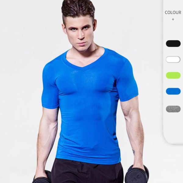running jerseys men's cool dry compression short sleeve base layer t-shirt training workout tight clothes skinny elastic sportswear, Black;blue
running jerseys men's cool dry compression short sleeve base layer t-shirt training workout tight clothes skinny elastic sportswear, Black;blue