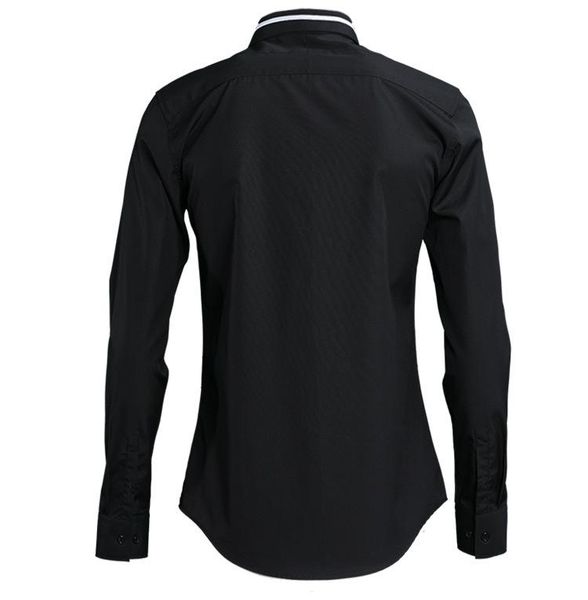 men's casual shirts luxury men shirt fashion trend stripe embroidered collar mens dress camisa masculina slim fit, White;black
men's casual shirts luxury men shirt fashion trend stripe embroidered collar mens dress camisa masculina slim fit, White;black