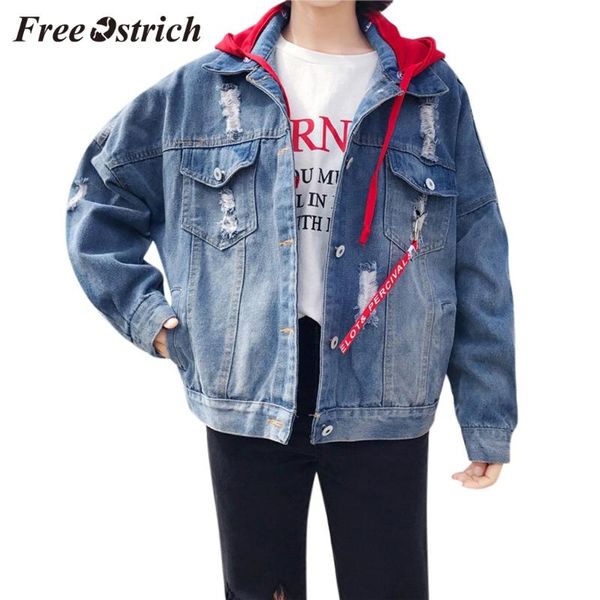 women's jackets ostrich women loose long-sleeved denim jacket retro hooded casual fashion autumn and winter personality, Black;brown
women's jackets ostrich women loose long-sleeved denim jacket retro hooded casual fashion autumn and winter personality, Black;brown