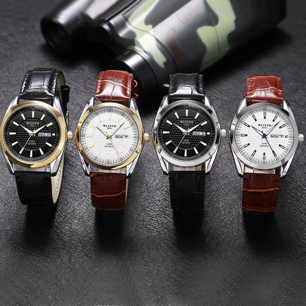 wristwatches men's women's 30 meters waterproof luminous quartz calendar display leather belt strap business high-end couple wrist, Slivery;brown
wristwatches men's women's 30 meters waterproof luminous quartz calendar display leather belt strap business high-end couple wrist, Slivery;brown