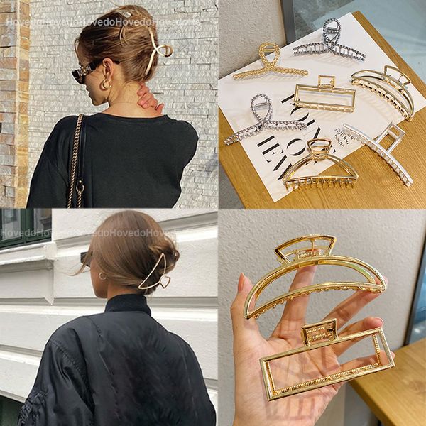 women girls geometric metal claw clamps hair crab diverse shape hair clip hairpin large size accessories gifts, Silver
women girls geometric metal claw clamps hair crab diverse shape hair clip hairpin large size accessories gifts, Silver