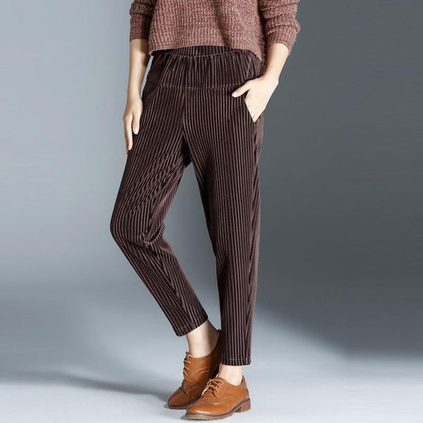 women's pants & capris fall winter casual lady women elastic high waisted loose wine red corduroy trouser , female woman slim ankle len, Black;white
women's pants & capris fall winter casual lady women elastic high waisted loose wine red corduroy trouser , female woman slim ankle len, Black;white