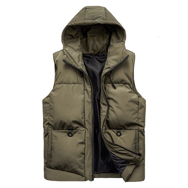 men's new vest in autumn winter, warm and comfortable, fashionable down cotton hooded jacket 8611, Black;white
men's new vest in autumn winter, warm and comfortable, fashionable down cotton hooded jacket 8611, Black;white