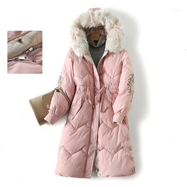 women's down & parkas winter 2021 elegant embroidery floral hooded thick long fur collar jacket cotton padded jackets coat1, Black
women's down & parkas winter 2021 elegant embroidery floral hooded thick long fur collar jacket cotton padded jackets coat1, Black