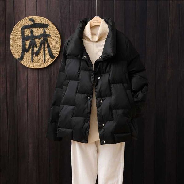 2021 autumn and winter new down jacket women's short lightweight thin large loose coat fashion, Black
2021 autumn and winter new down jacket women's short lightweight thin large loose coat fashion, Black