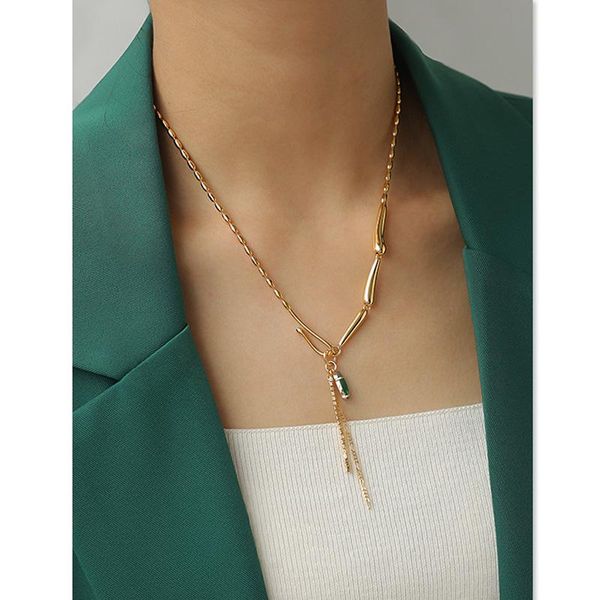pendant necklaces high grade green zircon european and american fashion design sense golden hook up sweater chain necklace female, Silver
pendant necklaces high grade green zircon european and american fashion design sense golden hook up sweater chain necklace female, Silver