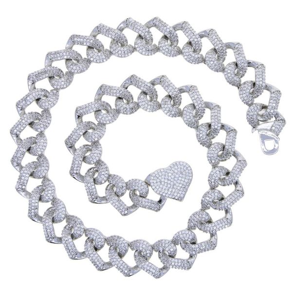 pendant necklaces 2021 iced out bling 14mm cz heart lock cuban link chain necklace with heart-shaped choker women hip hop jewelry, Silver
pendant necklaces 2021 iced out bling 14mm cz heart lock cuban link chain necklace with heart-shaped choker women hip hop jewelry, Silver
