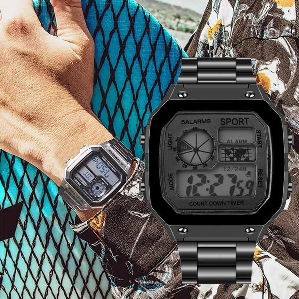 wristwatches men sport digital watches chronograph waterproof watch stainless business male clock relogio masculino, Slivery;brown
wristwatches men sport digital watches chronograph waterproof watch stainless business male clock relogio masculino, Slivery;brown