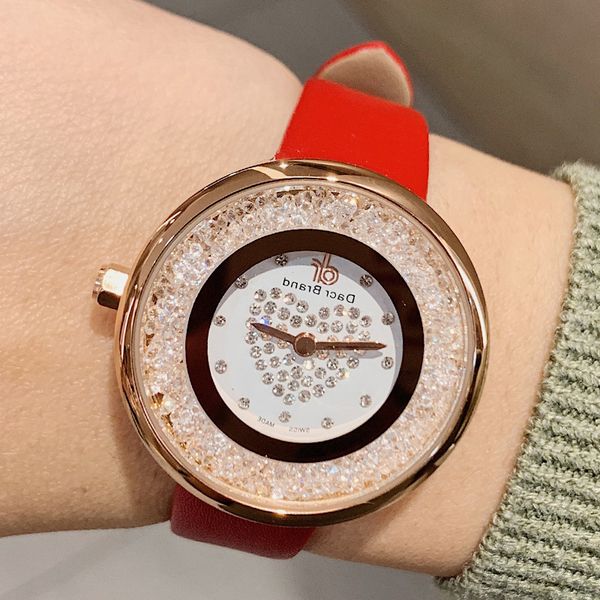 dacr new popular love dial fashion ins style diamond women's wristwatches genuine leather rhinestone watch personality, Slivery;brown
dacr new popular love dial fashion ins style diamond women's wristwatches genuine leather rhinestone watch personality, Slivery;brown