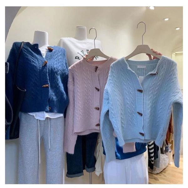 women's knits & tees spring autumn japan style striped button o-neck regular open stitch loose-fitting women aesthetic pink sweater kni, White
women's knits & tees spring autumn japan style striped button o-neck regular open stitch loose-fitting women aesthetic pink sweater kni, White