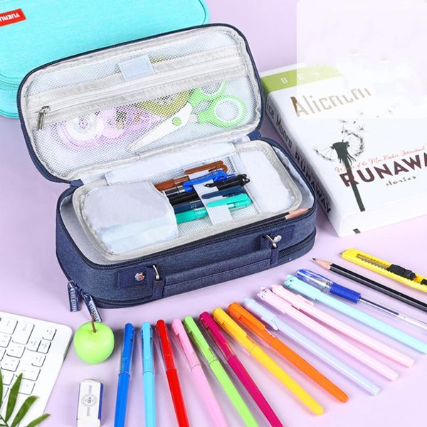 pencil cases big canvas case school supplies trousse scolaire pen three layers korean stationery portable box pencilcase
pencil cases big canvas case school supplies trousse scolaire pen three layers korean stationery portable box pencilcase