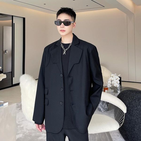 men's suits & blazers men korean fashion trendy casual loose suit jacket office dress coat man square collar brand, White;black
men's suits & blazers men korean fashion trendy casual loose suit jacket office dress coat man square collar brand, White;black