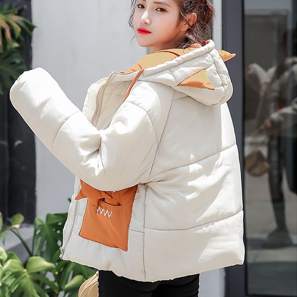 women winter jackets hooded coat 2020 warm parkas casual tick cotton jackets female fashion cute demon hit color outwear zipper vk4v, Black
women winter jackets hooded coat 2020 warm parkas casual tick cotton jackets female fashion cute demon hit color outwear zipper vk4v, Black