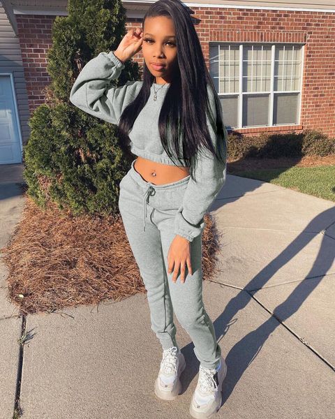 2 piece set and pants tracksuit women plus size clothing cropped hoodie joggers sweat suits matching sets d13-dc55, White
2 piece set and pants tracksuit women plus size clothing cropped hoodie joggers sweat suits matching sets d13-dc55, White