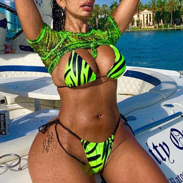 bikinx crop sports women swimwear 3 pieces bikini thong see through swimsuit female suit neon green set, White;black
bikinx crop sports women swimwear 3 pieces bikini thong see through swimsuit female suit neon green set, White;black