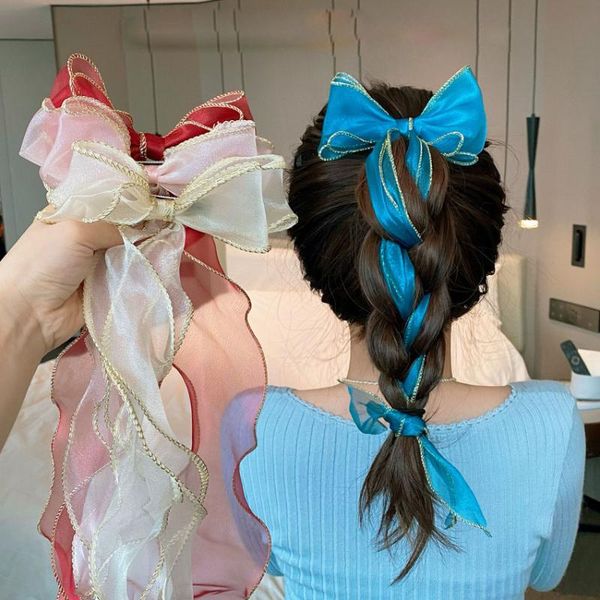 new spring bowknot long ribbon hairpin hair tie girl ponytail hair accessories braided decoration hairclip headdress, Slivery;white
new spring bowknot long ribbon hairpin hair tie girl ponytail hair accessories braided decoration hairclip headdress, Slivery;white