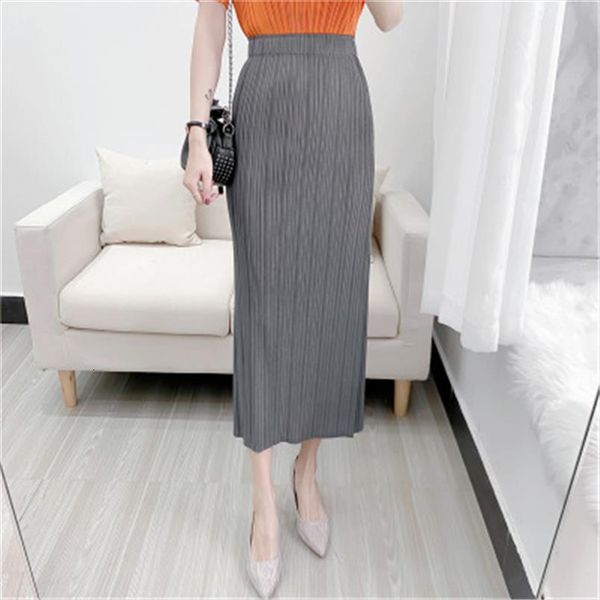 summer miyake pleated basic fashion women skirt versatile high waist straight casual, Black
summer miyake pleated basic fashion women skirt versatile high waist straight casual, Black