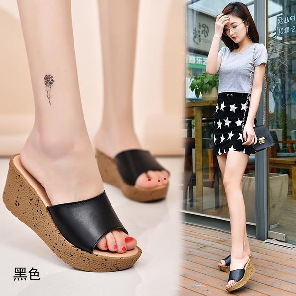 slippers summer slip on women wedges sandals platform high heels fashion open toe ladies casual shoes comfortable promotion sale, Black
slippers summer slip on women wedges sandals platform high heels fashion open toe ladies casual shoes comfortable promotion sale, Black