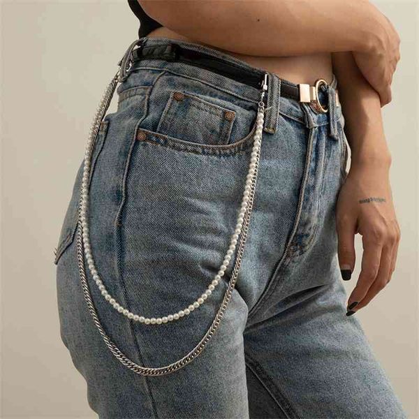 lacteo steampunk stainless steel jeans chain for women 2021 trendy fashion vintage imitation pearls long waist, Silver
lacteo steampunk stainless steel jeans chain for women 2021 trendy fashion vintage imitation pearls long waist, Silver