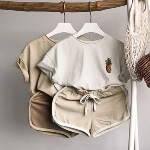 summer children boy girl short sleeve pineapple t-shirt + shorts suit infant kids baby boy girl coconut tree clothes suit, White
summer children boy girl short sleeve pineapple t-shirt + shorts suit infant kids baby boy girl coconut tree clothes suit, White