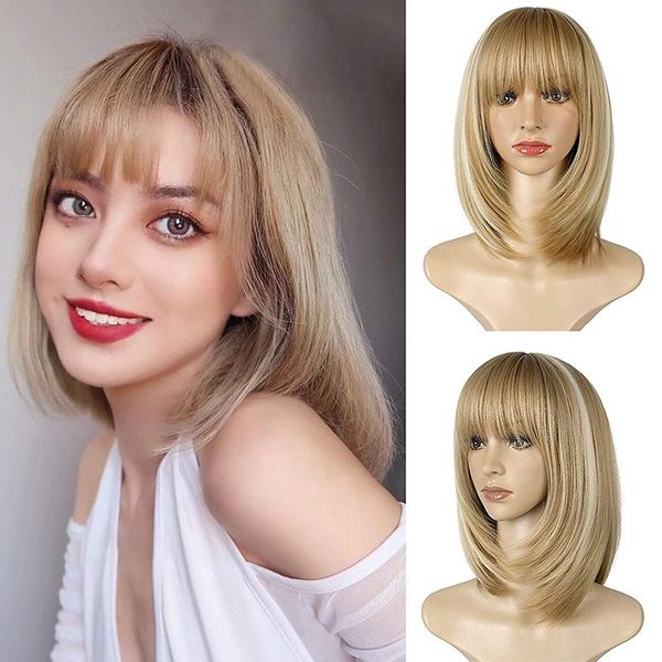 synthetic wigs xbwig women short straight wig blonde brown mixed available fiber for, Black
synthetic wigs xbwig women short straight wig blonde brown mixed available fiber for, Black
