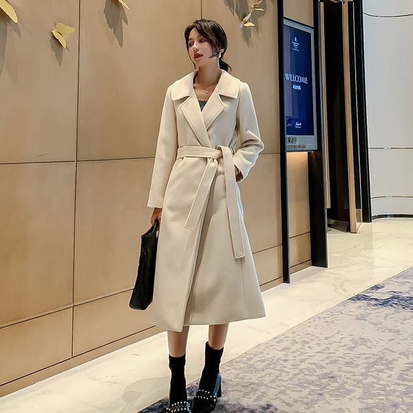 2021 new winter elegant wool coat blend women fashion cardigans long coats with belt overcoat outwear by9k, Black
2021 new winter elegant wool coat blend women fashion cardigans long coats with belt overcoat outwear by9k, Black
