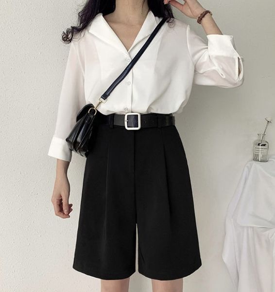 korean brief design suit shorts for women fashion solid color high waist wide leg xxl plus size casual office ladies bottom, White;black
korean brief design suit shorts for women fashion solid color high waist wide leg xxl plus size casual office ladies bottom, White;black