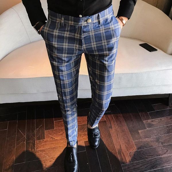 men's pants men dress pant plaid business casual slim fit pantalon a carreau homme classic vintage check suit trousers wedding, Black
men's pants men dress pant plaid business casual slim fit pantalon a carreau homme classic vintage check suit trousers wedding, Black