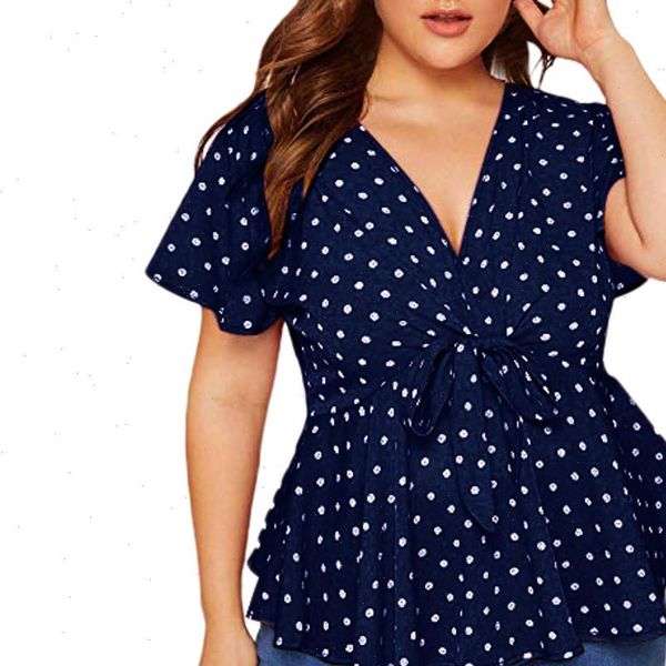 35 womens and blouses plus size shirt v neck short sleeve shirt polka dot knot front plus size blouse, White
35 womens and blouses plus size shirt v neck short sleeve shirt polka dot knot front plus size blouse, White