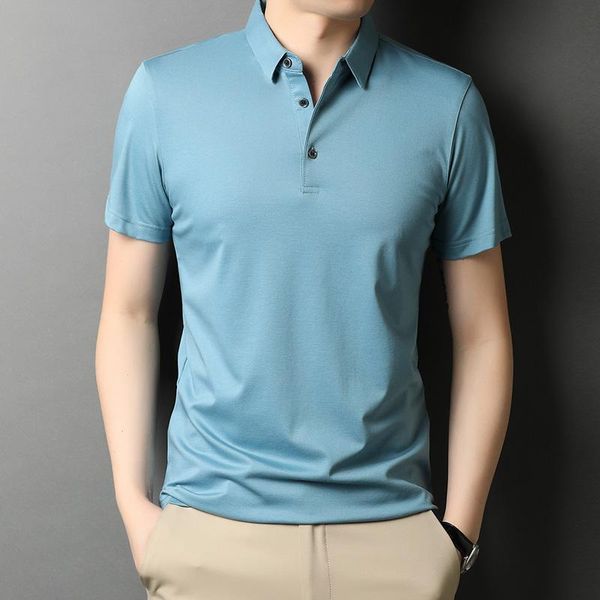 men's polos 2021 summer fashion slim men shirt female solid short sleeve thin streetwear male casual clothing a51, White;black
men's polos 2021 summer fashion slim men shirt female solid short sleeve thin streetwear male casual clothing a51, White;black