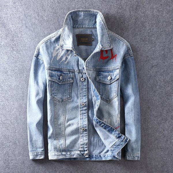 2021 new newly designer fashion light blue printed hip hop denim jackets men cotton coats streetwear chaqueta tyak, Black;brown
2021 new newly designer fashion light blue printed hip hop denim jackets men cotton coats streetwear chaqueta tyak, Black;brown