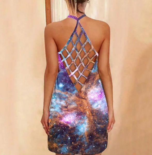 women dresses loose mini halter casual dress butterfly floral starry sky printed sleeveless backless beachwear, Black;gray
women dresses loose mini halter casual dress butterfly floral starry sky printed sleeveless backless beachwear, Black;gray