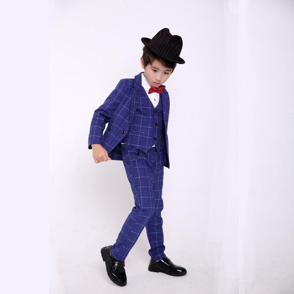 suits flower boys formal dress suit sets children's plaid blazer +vest + pants 3pcs clothing kids wedding party banquet costume, Black
suits flower boys formal dress suit sets children's plaid blazer +vest + pants 3pcs clothing kids wedding party banquet costume, Black
