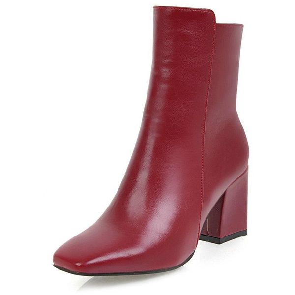 dress shoes women's autumn and winter boots square head thick heel high side zipper ankle short fashion, Black
dress shoes women's autumn and winter boots square head thick heel high side zipper ankle short fashion, Black