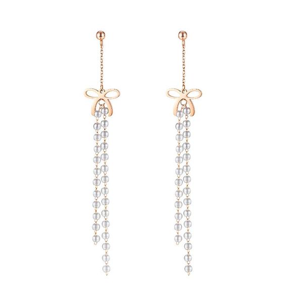 dangle & chandelier arrival temperament artificial pearl tassel bow earring rose gold color jewelry woman gift not fade wholesale, Silver
dangle & chandelier arrival temperament artificial pearl tassel bow earring rose gold color jewelry woman gift not fade wholesale, Silver