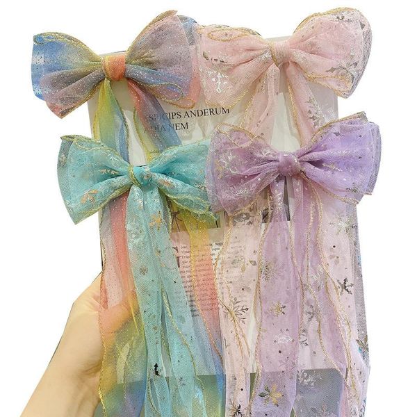 hair accessories fashion oversized lace bow long ribbon bows braidable net korean hairpins barrette, Slivery;white
hair accessories fashion oversized lace bow long ribbon bows braidable net korean hairpins barrette, Slivery;white