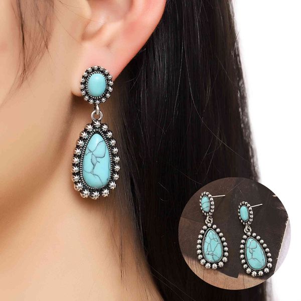 cenmi 2020 new 925 silver plated turquoise earrings creative oval water drop turquoise exaggerated earrings, Golden
cenmi 2020 new 925 silver plated turquoise earrings creative oval water drop turquoise exaggerated earrings, Golden