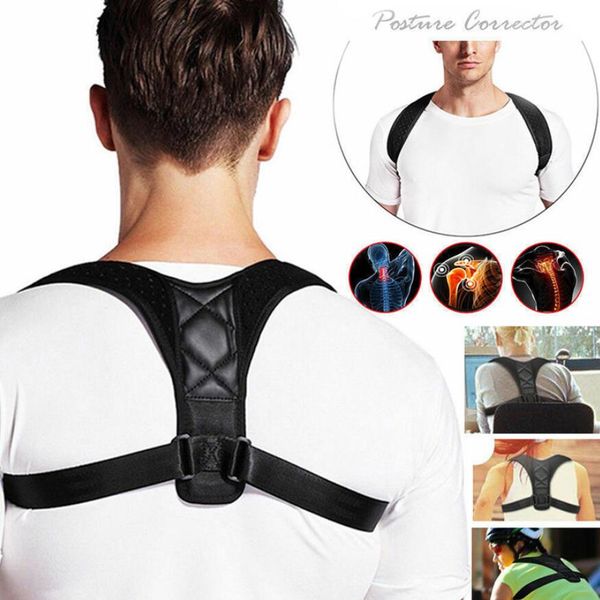 women men back posture corrector adjustable belt support invisible upper clavicle straightener correction black s m l size
women men back posture corrector adjustable belt support invisible upper clavicle straightener correction black s m l size